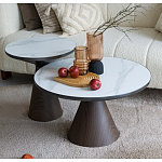 Столик журнальный круглый на конусовидном металлическом основании Sustainability варинант исполнения - 2 | Loft Concept в Челябинске