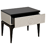 Тумбочка прикроватная с ящиком черно-серого цвета Noble Nightstand варинант исполнения - 2 | Loft Concept в Челябинске