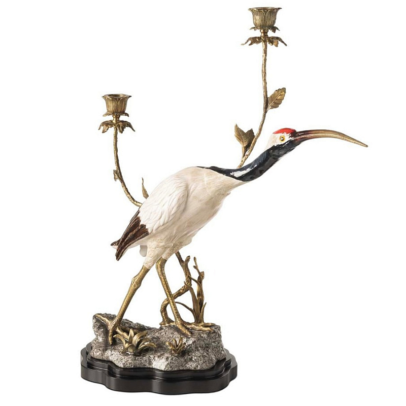 Подсвечник Candleholder Ibis Atlantis Белый Черный Бронза Подсвечник Candleholder Ibis Atlantis Белый Черный Бронза в Челябинске | Loft Concept