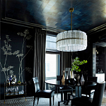 Обои ручная роспись Bamboo Special Colourway on Pitch dyed silk варинант исполнения - 2 | Loft Concept в Челябинске