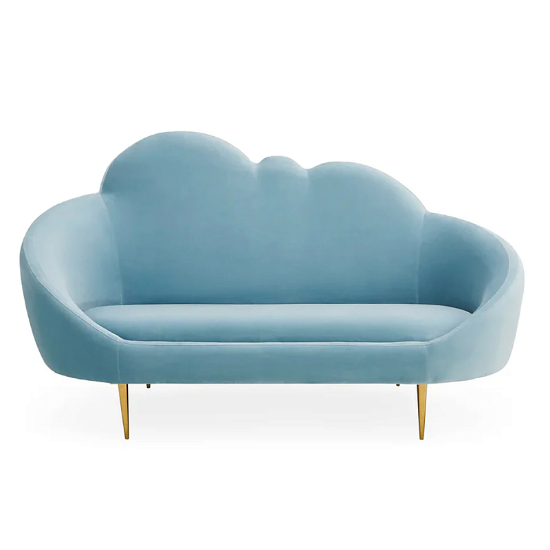 Уникальный детский диван Soft Cloud двухместный Голубой Золотой Уникальный детский диван Soft Cloud двухместный Голубой Золотой в Челябинске | Loft Concept