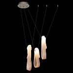 Подвесной светильник белого цвета с 3-мя изогнутыми плафонами Flow Loop варинант исполнения - 3 | Loft Concept в Челябинске