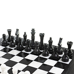 Шахматы классические с черной доской из натурального камня Мрамор Decorative Thematic Chess варинант исполнения - 3 | Loft Concept в Челябинске