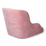 Стул с мягкой розовой обивкой из велюра и подъемно-поворотным механизмом на черных колесиках Harper Pink варинант исполнения - 3 | Loft Concept в Челябинске