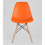 Пластиковый стул на ножках из массива бука Eames Orange варинант исполнения - 4 | Loft Concept в Челябинске