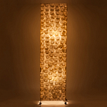 Торшер из перламутра на металлическом каркасе Indonesian Tower 3 варинант исполнения - 4 | Loft Concept в Челябинске