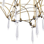 Потолочный светильник с тонкой металлической конструкцией цвета золото Quasar варинант исполнения - 4 | Loft Concept в Челябинске