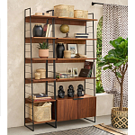 Стеллаж из орехового дерева Olson Rack варинант исполнения - 6 | Loft Concept в Челябинске