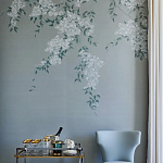 Обои ручная роспись Jasmine Standard colourway on Wood Ash slub silk варинант исполнения - 2 | Loft Concept в Челябинске