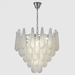 Люстра с подвесками из рифленного стекла в форме капель Textured Glass Chandelier варинант исполнения - 1 | Loft Concept в Челябинске