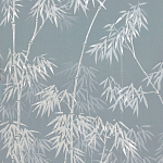 Обои ручная роспись Distant Bamboo Special Colourway on Azure Cobalt painted Xuan paper варинант исполнения - 2 | Loft Concept в Челябинске