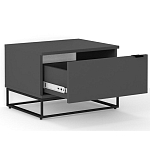 Тумба прикроватная цвета графит с ящиками Strict Lines варинант исполнения - 3 | Loft Concept в Челябинске
