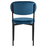 Стул с круглым сиденьем на металлическом основании ALFIE CHAIR Blue варинант исполнения - 3 | Loft Concept в Челябинске