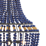 Люстра каплевидной формы декорированная синими и золотыми бусинами Blue Beads варинант исполнения - 1 | Loft Concept в Челябинске