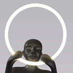 Торшер черная статуэтка Statue In The Clouds Floor Lamp варинант исполнения - 3 | Loft Concept в Челябинске