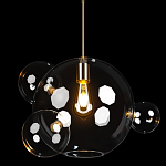 Подвесной светильник со стеклянными плафоном в виде шара и золотыми деталями & Coombes варинант исполнения - 3 | Loft Concept в Челябинске