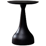 Приставной круглый столик из массива акации Veras Black Side Table варинант исполнения - 1 | Loft Concept в Челябинске