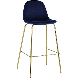 Барный Стул Archie Chair Синий Велюр