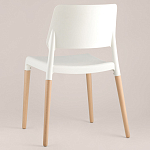 Пластиковый стул на ножках из массива бука Ferret White варинант исполнения - 5 | Loft Concept в Челябинске