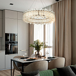 Круглая люстра с декором из рельефного стекла Cassian Relief Glass Chandelier 80 варинант исполнения - 3 | Loft Concept в Челябинске