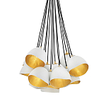 Люстра с 15-ю белыми  плафонами с золотой внутренней поверхностью Hinkley варинант исполнения - 1 | Loft Concept в Челябинске