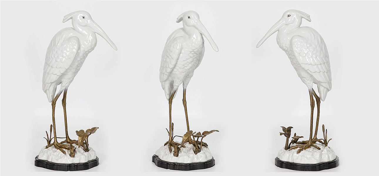 Статуэтка фарфоровая Цапля White heron Статуэтка фарфоровая Цапля White heron - Loft-Concept в Челябинске