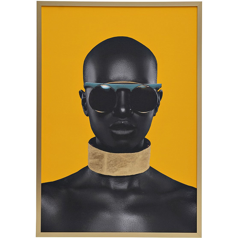Холст Naked Africa Оранжевый Черный Холст Naked Africa Оранжевый Черный в Челябинске | Loft Concept
