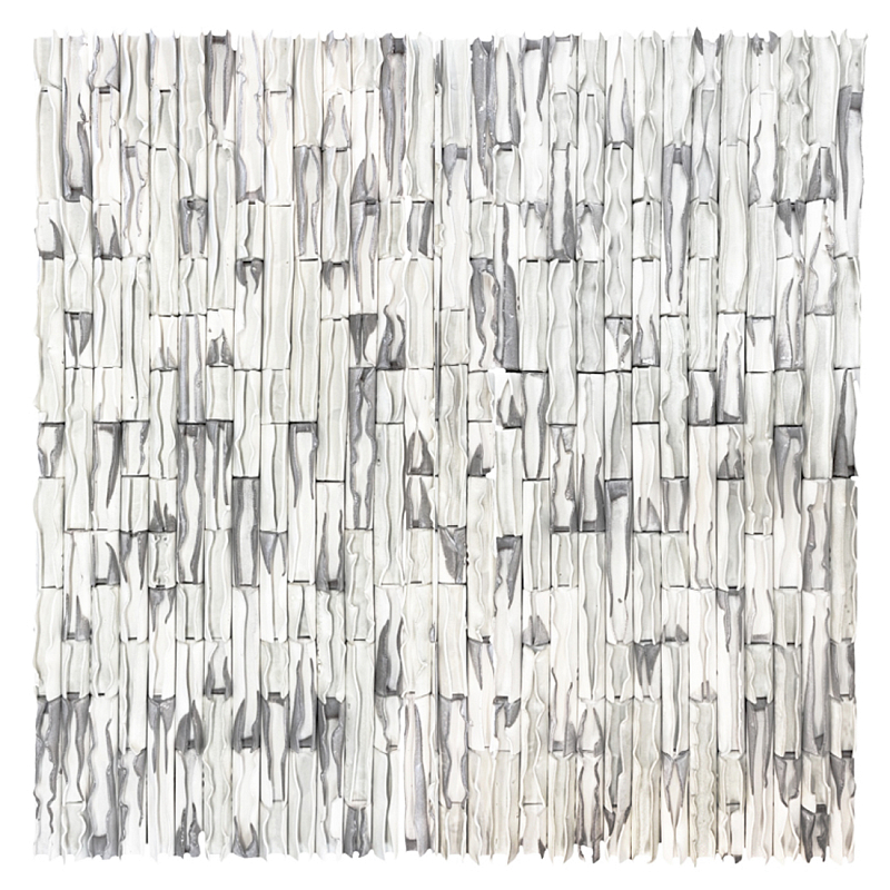 Объемное фактурное панно Metropolis in shades of White Белый бетон в Челябинске | Loft Concept 