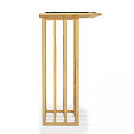 Консоль с чёрной столешницей и золотым фигурным основанием Cosmo варинант исполнения - 3 | Loft Concept в Челябинске