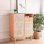 Комод с плетеными дверками и открытой нишей  с ящиком Dora Sideboard варинант исполнения - 2 | Loft Concept в Челябинске