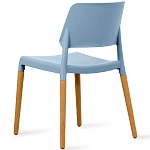 Пластиковый стул на ножках из массива бука Ferret Blue варинант исполнения - 7 | Loft Concept в Челябинске