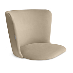 Барный стул со спинкой на 4-х коричневых ножках Бежевый Велюр Ava Charm варинант исполнения - 2 | Loft Concept в Челябинске