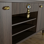 Комод-буфет Elsa Dreams Walnut с открытыми полками   варинант исполнения - 2 | Loft Concept в Челябинске