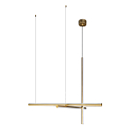 Люстра с 3-мя  пересекающимися цилиндрическими плафонами на тонких тросах Trumpet tube варинант исполнения - 6 | Loft Concept в Челябинске