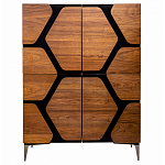 Высокий комод с узором из шпона на фасаде Sahara варинант исполнения - 1 | Loft Concept в Челябинске