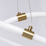 Люстра подвесная с двумя пересекающимися белыми светодиоидными кольцами Luke Lampco Tracer Lamp варинант исполнения - 6 | Loft Concept в Челябинске