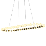 Люстра подвесная светодиодная с круглыми плафонами белого цвета PEARLS Suspension 100  варинант исполнения - 3 | Loft Concept в Челябинске