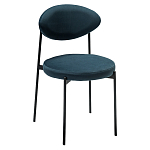 Стул металлический с мягкой спинкой и сиденьем из велюра Alfie Chair варинант исполнения - 3 | Loft Concept в Челябинске