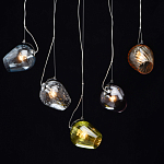 Люстра линейная с 5-ю разноцветными стеклянными плафонами Kaleido варинант исполнения - 5 | Loft Concept в Челябинске