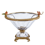 Чаша из прозрачного стекла с бронзовым рельефным ободком Eden Garden варинант исполнения - 1 | Loft Concept в Челябинске
