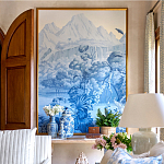 Обои ручная роспись Le Brésil Mer Bleue варинант исполнения - 3 | Loft Concept в Челябинске