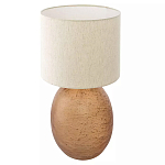 Настольная лампа с тканевым бежевым абажуром на овальном основании Beige Lampshade on Oval Base варинант исполнения - 1 | Loft Concept в Челябинске