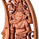 Панно из дерева Ганеша и месяц Panel With Animals варинант исполнения - 2 | Loft Concept в Челябинске