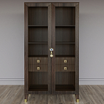 Дизайнерский шкаф витрина Elsa Dreams Walnut с 4-мя ящиками варинант исполнения - 1 | Loft Concept в Челябинске