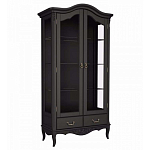 Витрина черная двухдверная из массива бука в стиле прованс Black Provence варинант исполнения - 1 | Loft Concept в Челябинске