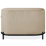 Банкетка овальная бежевый велюр на 4-х металлических ножках черного цвета SANJAY варинант исполнения - 2 | Loft Concept в Челябинске