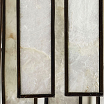 Потолочный светильник с подвесами из перламутра Unique Shine Effect варинант исполнения - 1 | Loft Concept в Челябинске