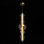 Подвесной светильник с вертикальной композицией из прозрачных и янтарных стеклянных шаров и ромбов Gabriel Scott Luna варинант исполнения - 3 | Loft Concept в Челябинске