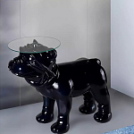 Дизайнерский журнальный стол с основанием в виде собаки Tufetic варинант исполнения - 1 | Loft Concept в Челябинске