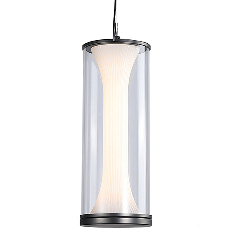 Подвесной светильник со стеклянным плафоном Trina Flask Black Hanging Lamp Прозрачное Стекло Белый Черный матовый Подвесной светильник со стеклянным плафоном Trina Flask Black Hanging Lamp Прозрачное Стекло Белый Черный матовый в Челябинске | Loft Concept